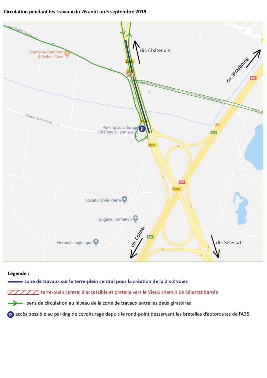Travaux du contournement de Châtenois