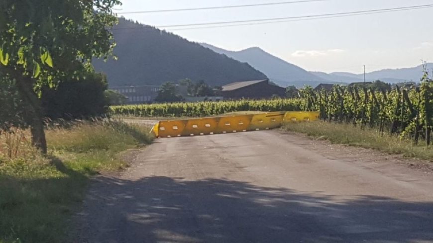 Fermeture du Vieux chemin de Sélestat (côté Châtenois)