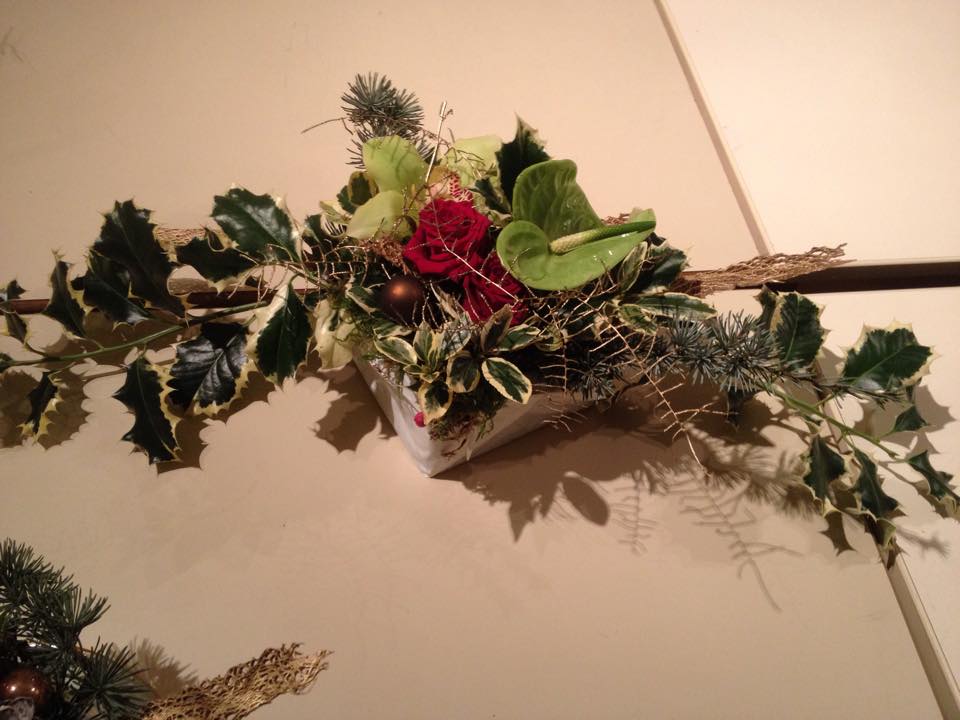 Atelier deco florale centre table Noël