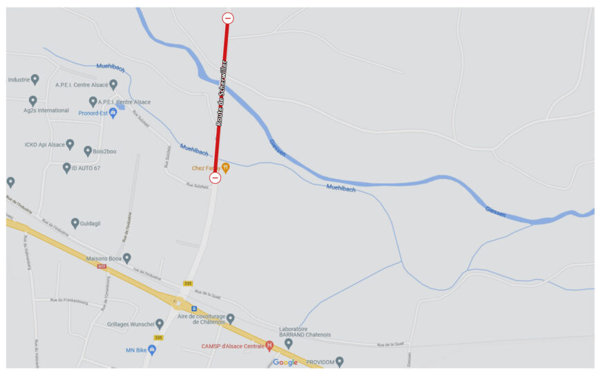 Coupure de la route de Scherwiller du 4 au 17 octobre 2021