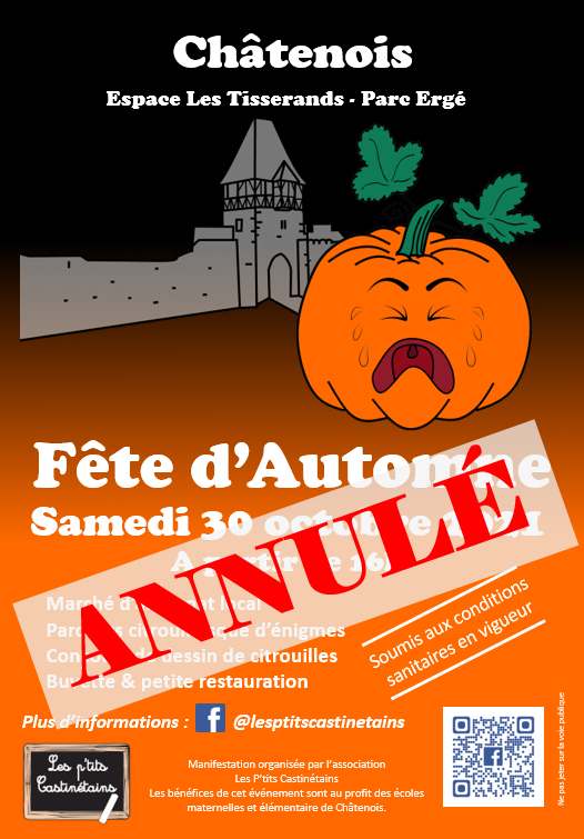 Annulation fête citrouille