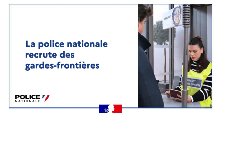 Police nationale : recrutement dans la filière administrative : garde frontière en Alsace