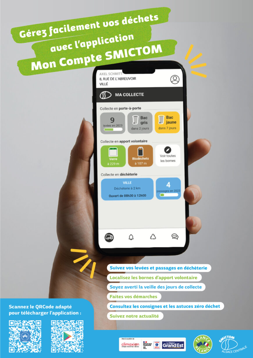 Gérez vos déchets avec l’application Mon Compte SMICTOM