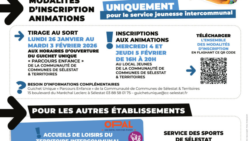 Animations vacances scolaires Hiver 2026