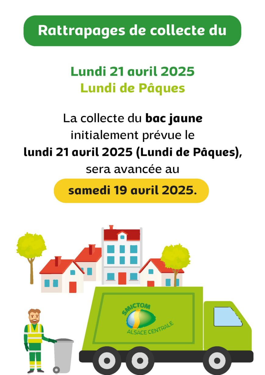 Rattrapage de collecte des bacs jaunes
