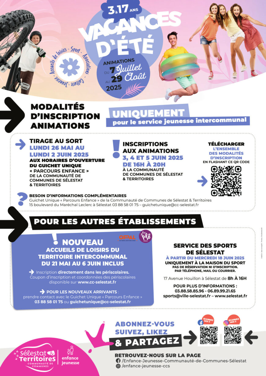 Animations vacances scolaires de l’été 2025