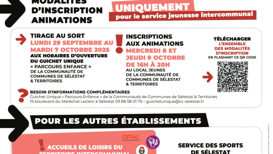 Animations vacances scolaires Automne 2025