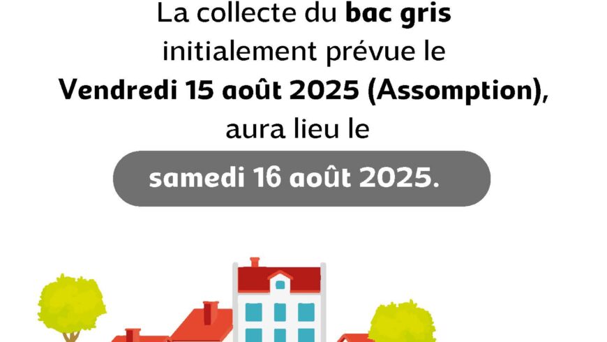 Rattrapage de la collecte du bac gris 