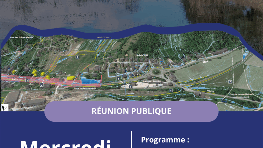 Réunion publique – Étude hydraulique et prévention des inondations à Châtenois et Kintzheim