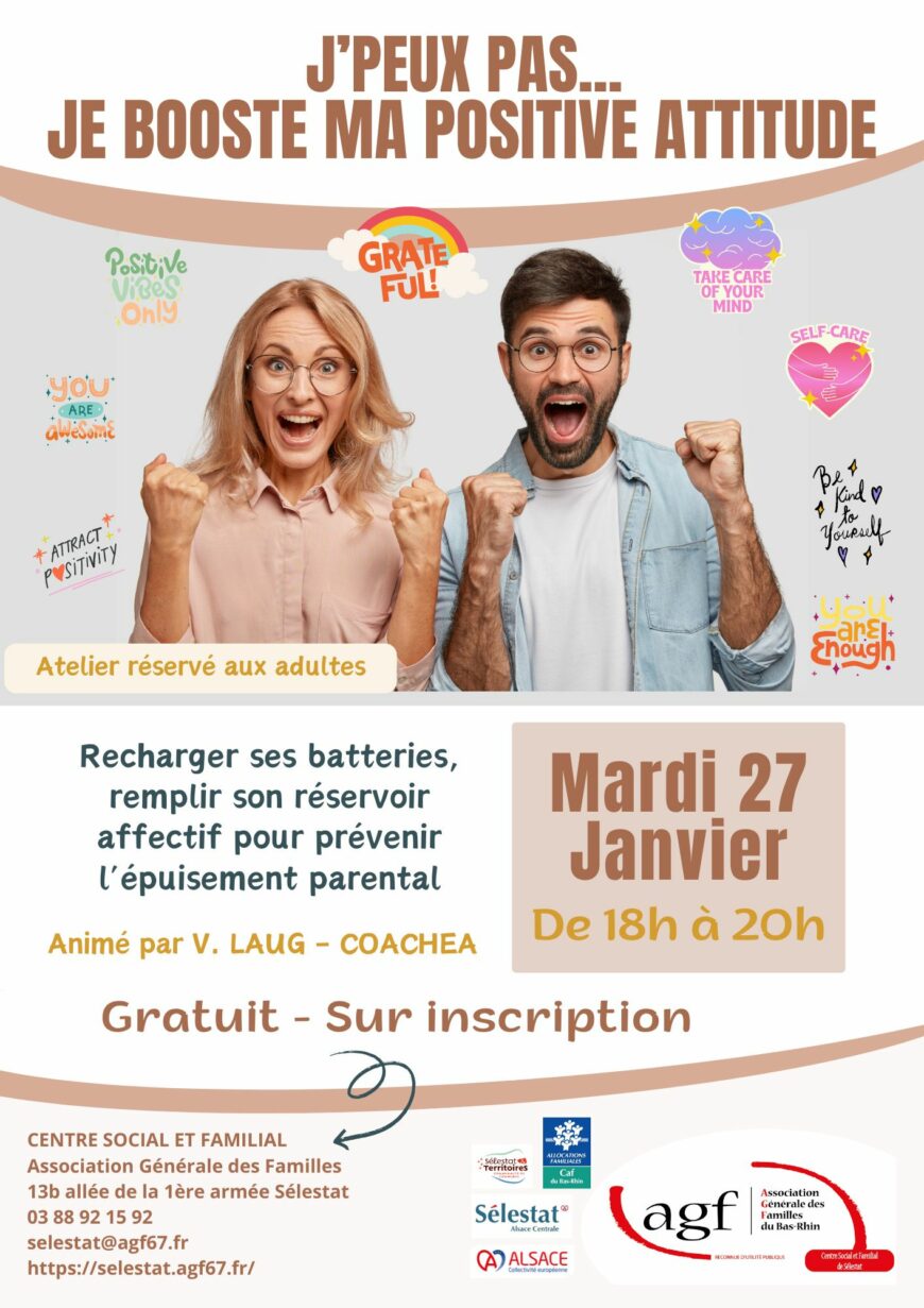 Atelier adultes : « J’peux pas… je booste ma positive attitude ! »