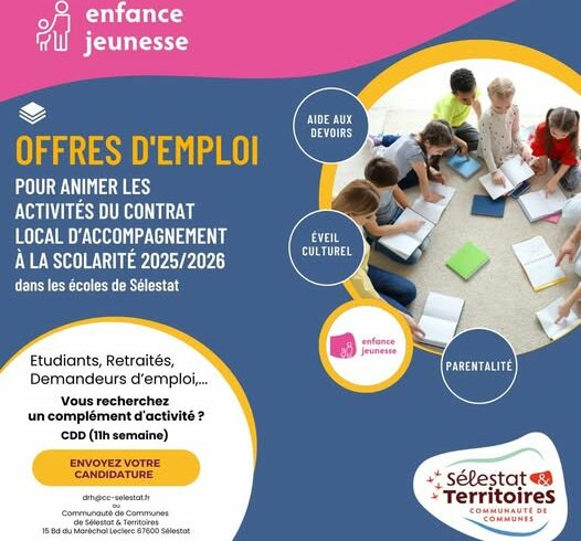 Offre d'emploi - Accompagnement à la scolarité