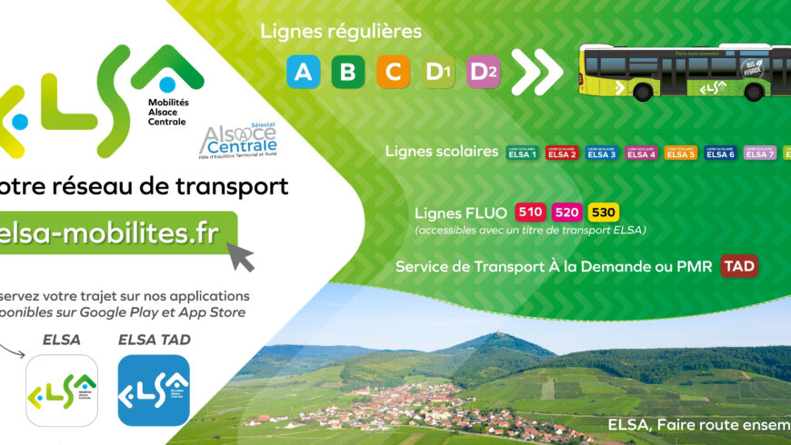 ELSA, le réseau de transport en Alsace Centrale : infos et nouveautés