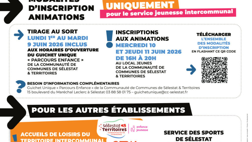 Animations vacances scolaires Été 2026