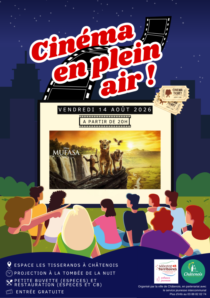 Cinéma plein air : rendez-vous le 14 août !
